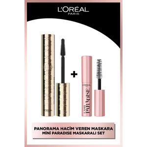 L'oréal Paris Panorama Hacim Veren Maskara Siyah + Paradise Mini Maskara
