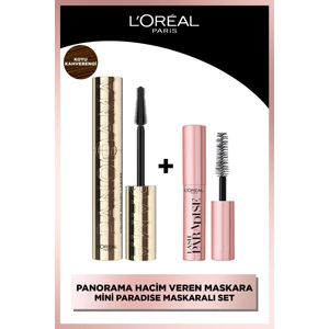 L'oréal Paris Panorama Hacim Veren Maskara Koyu Kahverengi + Paradise Mini Maskara