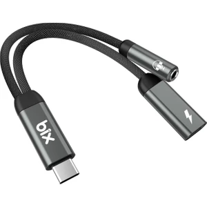 Adp-12 Type-C To 3.5mm Kulaklık ve 15W Type-C Şarj Kablo Dönüştürücü