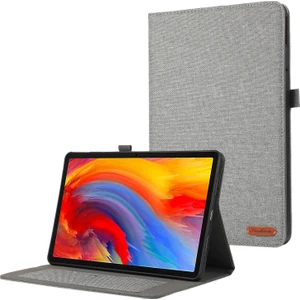 xPhone Store Lenovo Tab Plus 11.5 Gri Için Kumaş Deri Kılıf (Yurt Dışından)