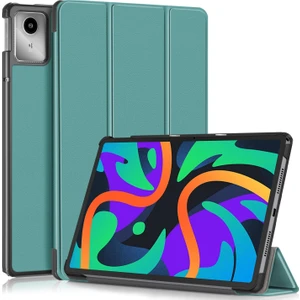 xPhone Store Lenovo Tab M11/ Xiaoxin Pad 11 2024 Yeşil Için Deri Tablet Kılıfı (Yurt Dışından)