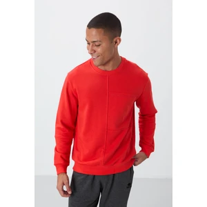 Tommy Life Fiesta Kompakt Pamuklu Kalın Pürüzsüz Dokulu O Yaka Standart Fit Erkek Sweatshirt -88405