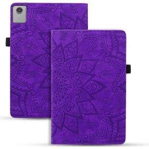 ZHKJ Shop Lenovo Tab M11 / Xiaoxin Pad 11 2024 Mor Için Kabartmalı Pu Kılıf (Yurt Dışından)