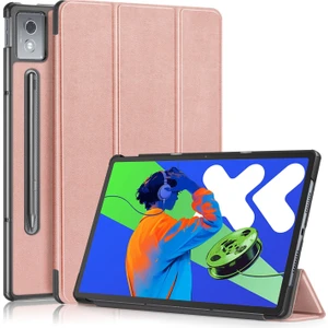 ZHKJ Shop Lenovo Tab P12 12.7 2025 Rose Gold Için Deri Tablet Kılıfı (Yurt Dışından)