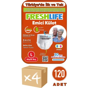 Yetişkin Emici Külotlu Hasta Bezi Large (Büyük Boy) 120 Adet 4 Paket