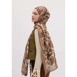 Floral Paısley Desen Şal Sahra