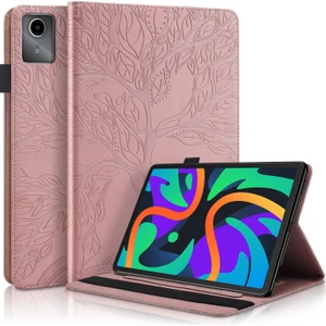 Lenovo Tab M11 / Xiaoxin Pad 11 2024 Pembe Altın Için Ağaç Tablet Kılıfı (Yurt Dışından)