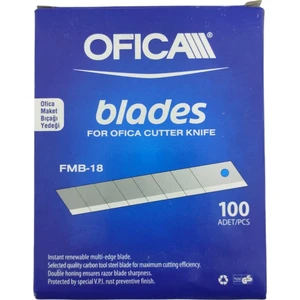 Maket Bıçağı Yedeği 18 mm Geniş 100'LÜ Paket