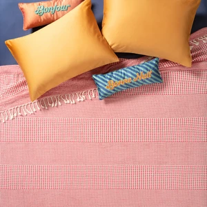 Zsa Zsa Zsu Baklan Parça Boyama Çift Kişilik Tencel - Cotton Tencel Pamuk Pike 200x220 Cm Fuşya