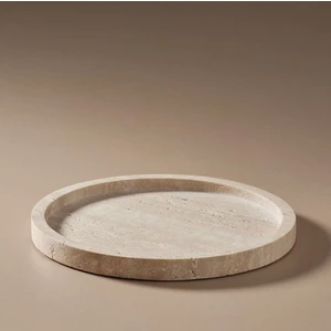 Urestone Home Mermer Tepsi-26 cm Tepsi-Mermer Sunum Tepsi-Mermer Banyo Seti Tepsi