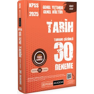 Pegem Akademi Yayıncılık 2025 KPSS Genel Yetenek Genel Kültür Tarih Tamamı Çözümlü 30 Deneme