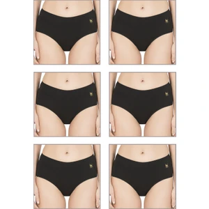 Özkan Underwear Özkan 23922 6'lı Paket Kadın Pamuklu Modal Esnek Yumuşak Yüksek Bel Bato Külot