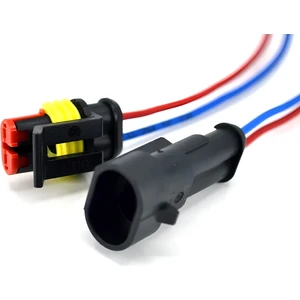 Süper Seal Elektrik Soketi 1 Takım 2 Pin 2 Kablolu Su Geçirmez Konnektör