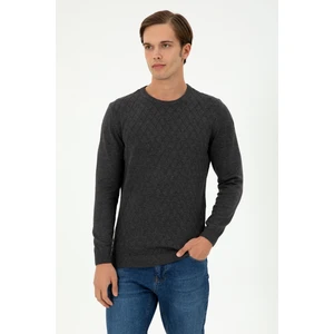 U.S. Polo Assn. Erkek Antrasit Melanj Kazak /Triko 50297055-VR081