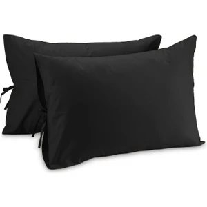 Organik  Pamuk 50 x 60  cm  Bağcıklı Yastık Kılıfı Seti 62 Tel (155 Tc)