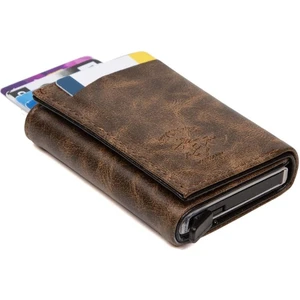 Newish Polo Erkek Mekanizmalı Kartlık ve Cüzdan newpolo020 - Kahverengi