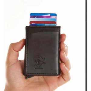 Newish Polo Erkek Mekanizmalı Kartlık ve Cüzdan newpolo020 - Siyah