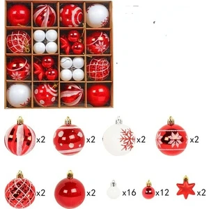 Noel Ağacı Boyalı Top Süs (Yurt Dışından)