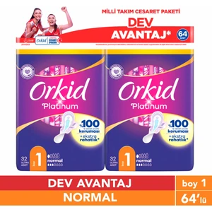 Platinum Normal 64'lü Cesaret Paketi Dev Avantaj Hijyenik Ped (Boy 1)