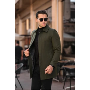 Gm Giyimarket Erkek Midi Boy Kaşe Kaban Biker Yaka Tasarım Kışlık Kullanım