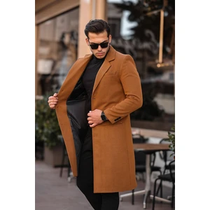 Erkek Dar Kesim Uzun Yünlü Kaşe Palto