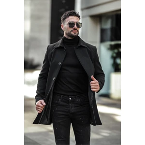 Erkek Dar Kesim Uzun Kaşe Kaban