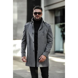 Erkek Dar Kesim Uzun Kaşe Kaban