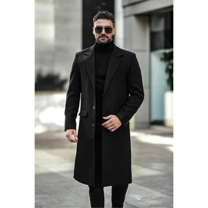 Erkek Dar Kesim Uzun Yünlü Kaşe Palto