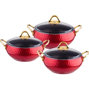 Özkent Hira Granit 6 Parça Güveç Set Kırmızı