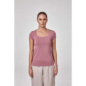 Kadın Kısa Kollu Havuz Yaka Body T-Shirt Fit Kalıp