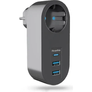 45515 Termal Akım Korumalı Priz / 2 x USB - 1 x Type-C Girişli