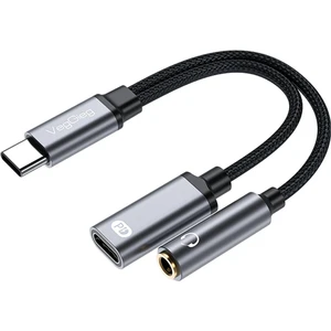 Type-C To 3.5mm Kulaklık ve Type-C Şarj Dönüştürücü Adaptör