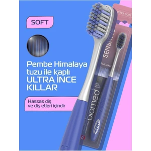 Ultra Soft Pink Salt Ultra Soft Ince Diş Fırçası Himalaya Tuzu Kaplı