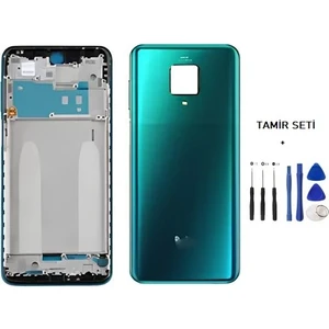 Xiaomi Redmi Note 9 Pro Full Kasa Arka Kapak Takım Yeşil - Tamir Seti