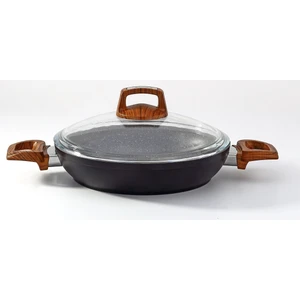 Vogue 24cm Ahşap Kulp Detaylı Granit Tekli Sahan