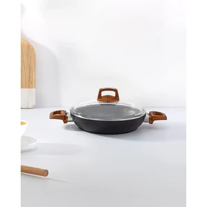 Vogue 20cm Ahşap Kulp Detaylı Granit Tekli Sahan