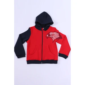 Erkek Çocuk 3 Iplik Kolej Ceket Fermuarlı Cepli Desenli E6