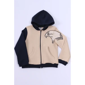 Erkek Çocuk 3 Iplik Kolej Ceket Fermuarlı Cepli Desenli E6