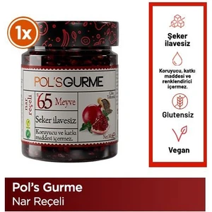 Pol'sGurme Nar Reçeli Chia Tohumlu Şeker İlavesiz %65 Meyve Oranlı 380 gr