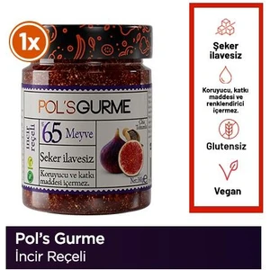 Pol'sGurme İncir Reçeli Chia Tohumlu Şeker İlavesiz %65 Meyve Oranlı 380 gr