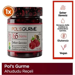 Pol'sGurme Ahududu Reçeli Chia Tohumlu Şeker İlavesiz %65 Meyve Oranlı 285 gr