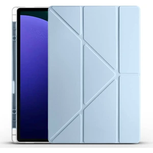 Megafox Teknoloji Samsung Galaxy Tab S10 Ultra Uyumlu Kılıf Zore Tri Folding Kalem Bölmeli Standlı Kılıf, Mavi