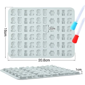 Tinky Winky Epoksi Safari Sugarcraft Şekerleme Jelibon Çoklu Kalp Buzluk Silikon Kalıbı