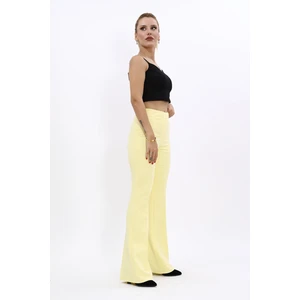 Önder Özsoy İspanyol Paça Pantolon-Sarı