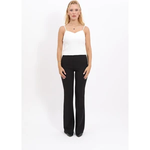 Önder Özsoy İspanyol Paça Pantolon-Siyah