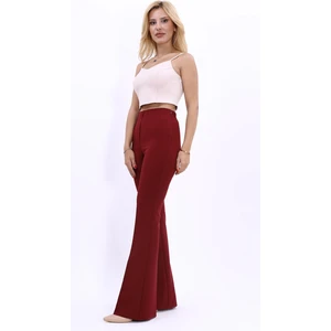 Önder Özsoy İspanyol Paça Pantolon-Bordo