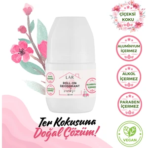Lar Herbal Alüminyum,Paraben ve Alkol İçermeyen Vegan Çiçeksi Kokulu Roll-on Deodorant 1 adet 50ml