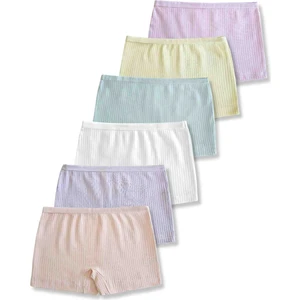 Giza Kids %95 Pamuklu Kız Çocuk Boxer Külot Iç Çamaşır 6lı Set