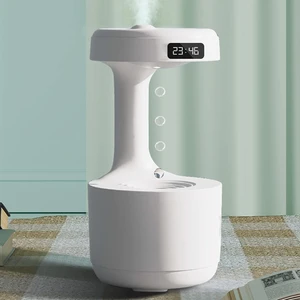 Anti Yerçekimi Su Damlası Buhar Makinesi 800 ml Hava Nemlendirici Ultrasonik Hava Nemlendirici Dijital Göstergeli Hava Nemlendirici Buhar Makinesi Aroma Difüzör Aromaterapi