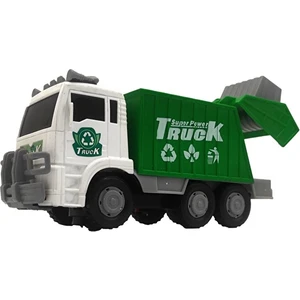 Sesli ve Işıklı Gezen Çöp Arabası Oyuncak Metal Çöp Kamyonu Çek Bırak Özellikli